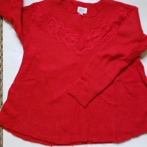 ❤women's Red Sweater ELLE Size Small